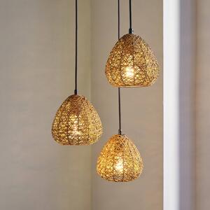 OSRAM Závěsné světlo Decor Paper Drop, 3 žárovky, kulatá, béžová, E27, stmívatelný, Hnědá / rez, Obývací pokoj / jídelna, Papír / lunolit / lunopal, Venkovský / rustikální