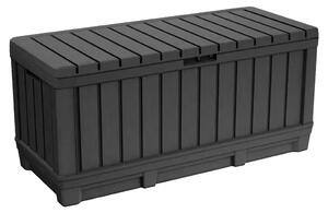 Keter Zahradní box úložný Kentwood, plast, antracitový, 128 × 53,6 × 59 cm