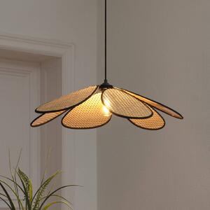 OSRAM Závěsné světlo Decor Rattan Daisy, Ø 69 cm, béžové, E27, stmívatelný, Krémová / jantar, Obývací pokoj / jídelna, Dřevo, Středozemní