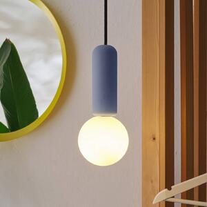 OSRAM Závěsné světlo Decor Concrete Mic, modré, beton, G9, stmívatelný, Modrá, Obývací pokoj / jídelna, Beton, Moderní