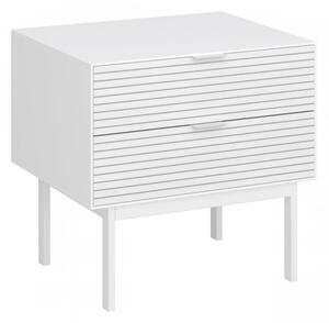 Designový noční stolek z masivu Soma bílá - TVI