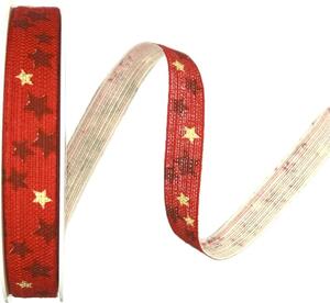 Stuha vánoční CELESTIAL SLIM RED 15mm x 20m (6,-Kč/m)