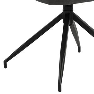 Scandi Černá koženková jídelní židle Raoul