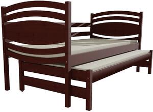 Dětská postel s výsuvnou přistýlkou DPV 027 (Barva dřeva: bezbarvý lak, Rozměr: 80 x 180 cm)