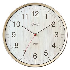 JVD Netikajcí analogové tiché hodiny v imitaci dřeva JVD HA17.2