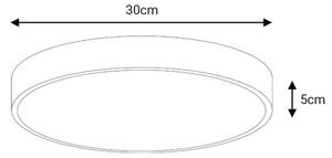 LED Stmívatelné stropní svítidlo LED/30W/230V 3000-6500K pr. 30 cm černá + DO