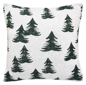 Pletený povlak DESIGN LUREX les zelenostříbrná 45 x 45 cm
