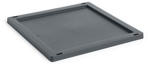 HAY Plastové víko Colour Crate Medium Square/Cube, charcoal