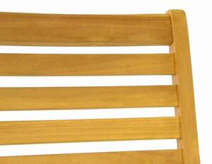 Divero 40742 Dřevěná polohovatelná židle - týkové dřevo