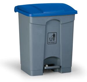 Nášlapný víceúčelový koš na odpadky 45 litrů, 390 x 360 x 590 mm, modrá