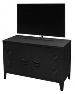 DOCHTMANN Komoda kovová černá, TV skříňka 100x40x53cm, industriální