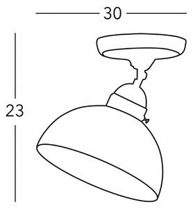 Austrolux Kolarz stropní světlo Nonna Ø30cm Květina zlatá barva Vlnitý okraj, stmívatelný, Bílá / opál, Obývací pokoj / jídelna, Sklo, Venkovský / rustikální