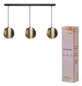 Lineární závěsná lampa Globe Gold 3xE27