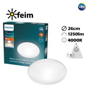 Philips Shan LED CL253 stropní svítidlo 260mm 12W / 1250lm 4000K senzor pohybu