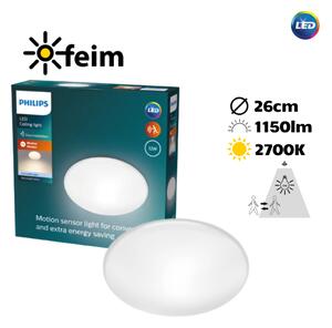 Philips Shan LED CL253 stropní svítidlo 260mm 12W / 1150lm 2700K senzor pohybu
