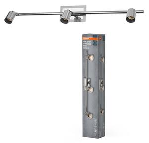 Bodové svítidlo LED Cylinder Duo, 3x GU10, Kartáčovaný nikl