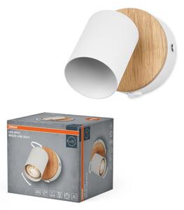 Bodové svítidlo LED Wood Line, 1x GU10, Bílá/Dřevo