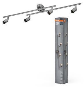 Bodové svítidlo LED Cylinder, 4x GU10, Kartáčovaný nikl