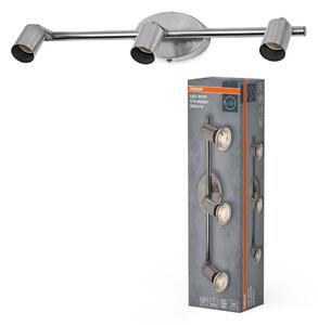 Bodové svítidlo LED Cylinder, 3x GU10, Kartáčovaný nikl