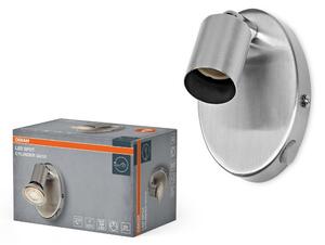 Bodové svítidlo LED Cylinder, 1x GU10, Kartáčovaný nikl