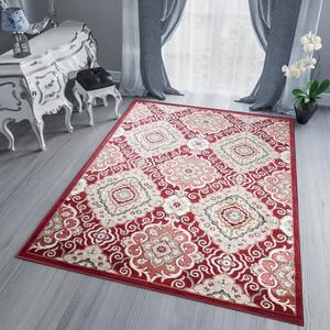 Makro Abra Kusový koberec klasický DUBAI T604A červený Rozměr: 80x150 cm
