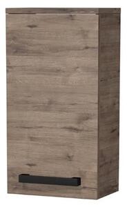 Koupelnová skříňka nízká s černou úchytkou SAT Cube Way 32,5x63x20 cm dub Wellington mat CUBE3CH32DW