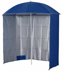 Slunečník Outsunny s boční stěnou, sluneční ochrana pro pláž, polyester, modrý, 2,2 x H2,2m | Aosom
