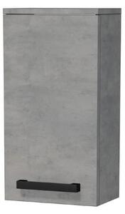 Koupelnová skříňka nízká s černou úchytkou SAT Cube Way 32,5x63x20 cm beton mat CUBE3CH32BE