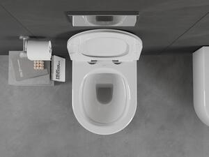 Mexen Sofia WC mísa Rimless s pomalu padající deskou slim, duroplast, Bílá