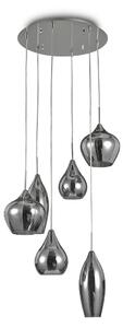 IDEAL LUX Závěsný moderní lustr na lanku SOFT, šedý 111841