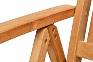 Divero 365 Skládací židle z týkového dřeva