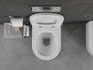 Mexen Sofia WC mísa Rimless s pomalu padající deskou slim, duroplast, Bílá