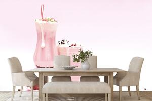 Fototapeta růžový mléčný koktejl