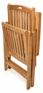 Divero 365 Skládací židle z týkového dřeva