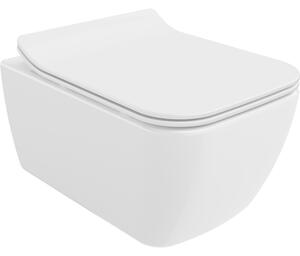 Mexen Stella WC mísa Rimless s pomalu padající deskou slim, duroplast, Bílá
