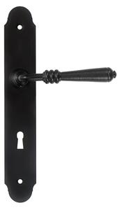 Dveřní klika Devon, s otvorem pro dozický (pokojový) klíč 72 mm, černá