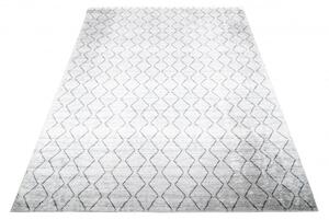 Makro Abra Kusový koberec pratelný TOSCANA 931 Geometrický pogumovaný béžový šedý Rozměr: 120x170 cm