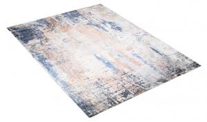 Makro Abra Kusový koberec pratelný TOSCANA 97170 Abstraktní pogumovaný modrý krémový růžový Rozměr: 80x150 cm