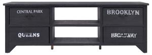 TV stolek černý 115 x 30 x 40 cm dřevo