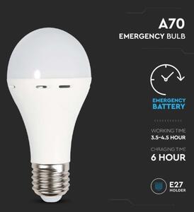 LED Žárovka s nouzovým režimem A70 E27/9W/230V 4000K