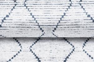 Makro Abra Kusový koberec pratelný TOSCANA 931 Geometrický pogumovaný béžový šedý Rozměr: 80x150 cm