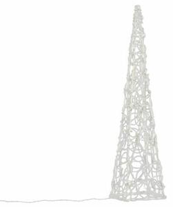 Vánoční akrylový jehlan 60 cm, teple bílý, na baterie