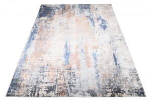 Makro Abra Kusový koberec pratelný TOSCANA 97170 Abstraktní pogumovaný modrý krémový růžový Rozměr: 120x170 cm