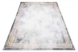 Makro Abra Kusový koberec pratelný TOSCANA 29870 Moderní pogumovaný šedý krémový žlutý Rozměr: 140x200 cm