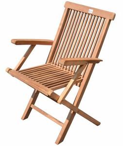 Divero 30736 Sada skládací židle z týkového dřeva - 4 ks