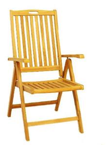 Divero 2028 Skládací židle z týkového dřeva, 2 kusy
