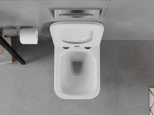 Mexen Elis WC mísa Rimless s pomalu padající deskou slim, duroplast, Bílá