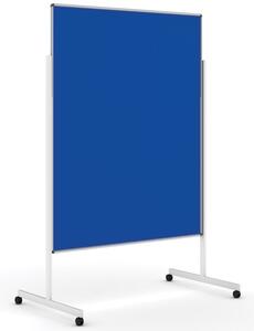 Informační a moderační tabule na kolečkách, paraván, 1200 x 1500 mm, textilní