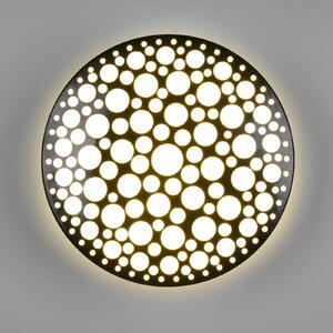 LED stropní světlo Chizu, Ø 28,5 cm, 3 000K, černá