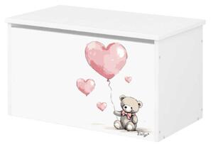 Box na hračky Nellys - Teddy love - růžový - -